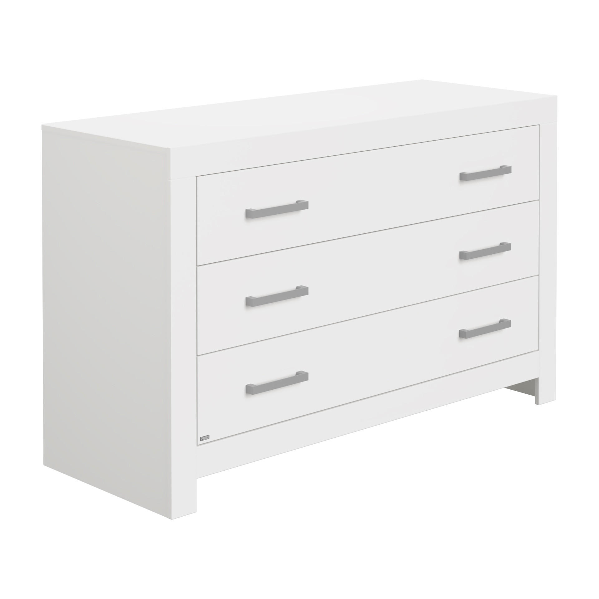 KOMMODE  in 147,2/91,9/55,3 cm  - Chromfarben/Weiß, Design, Holzwerkstoff/Metall (147,2/91,9/55,3cm) - Paidi