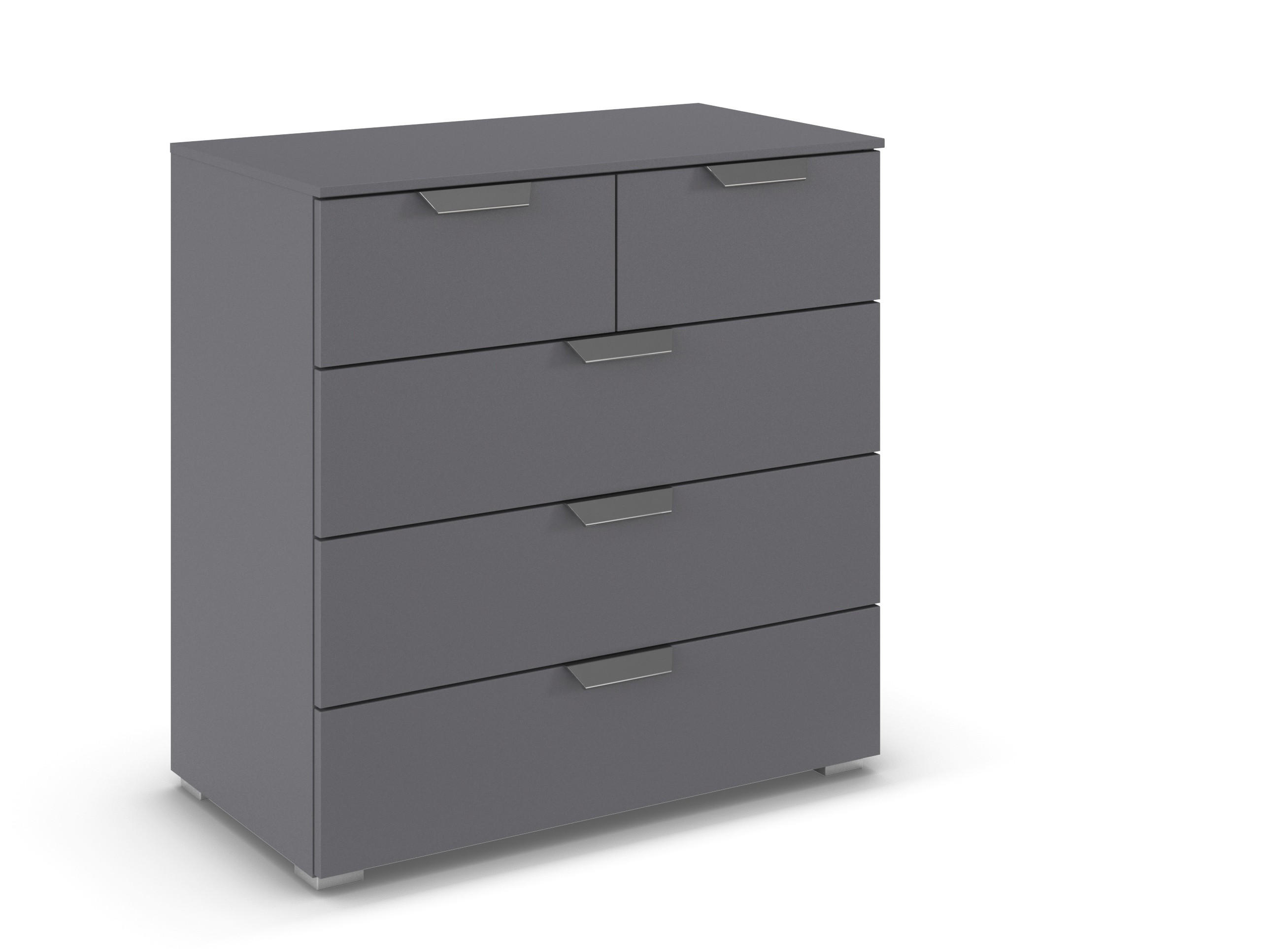 KOMMODE in 80/81/42 cm - Chromfarben/Dunkelgrau, Design, Holzwerkstoff/Metall (80/81/42cm) - Carryhome