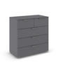 KOMMODE  in 80/81/42 cm  - Chromfarben/Dunkelgrau, Design, Holzwerkstoff/Metall (80/81/42cm) - Carryhome