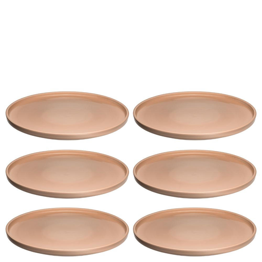 SPEISETELLERSET ROMA 6-teilig  - Aprikose, KONVENTIONELL, Keramik (27,0/2,1/27,0cm) - Leonardo