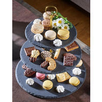 MUFFINÁLLVÁNY 3 emeletes - aranyszínű, Basics, kő/fém (30/25/20/35cm) - Echtwerk