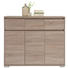 KOMODA, hrast sonoma - aluminij/hrast sonoma, Design, leseni material (120/103/48cm) - Carryhome