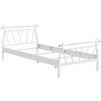 METALLBETT 90/200 cm  in Weiß  - Weiß, Basics, Metall (90/200cm) - Carryhome