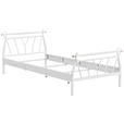 METALLBETT 90/200 cm  in Weiß  - Weiß, Basics, Metall (90/200cm) - Carryhome