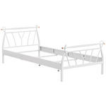 METALLBETT 90/200 cm  in Weiß  - Weiß, Basics, Metall (90/200cm) - Carryhome