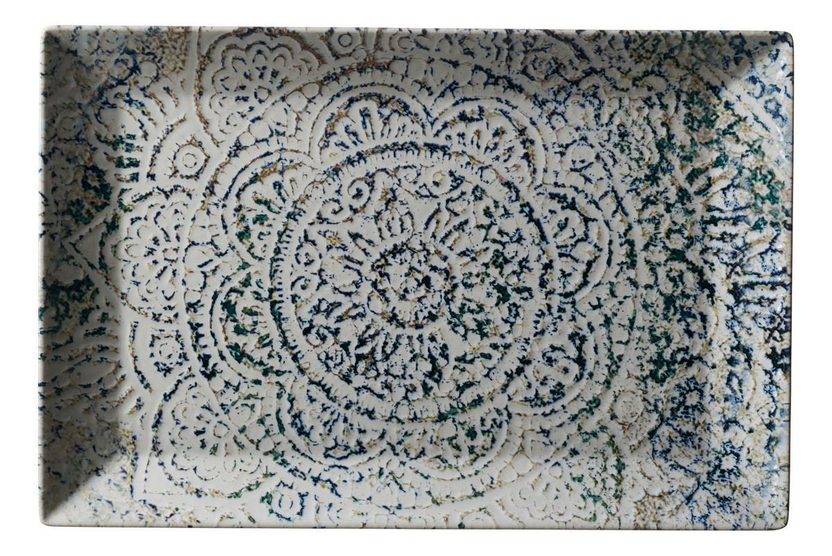 SERVIERPLATTE  - Graublau, KONVENTIONELL, Keramik (30/20/2,5cm) - Ritzenhoff Breker