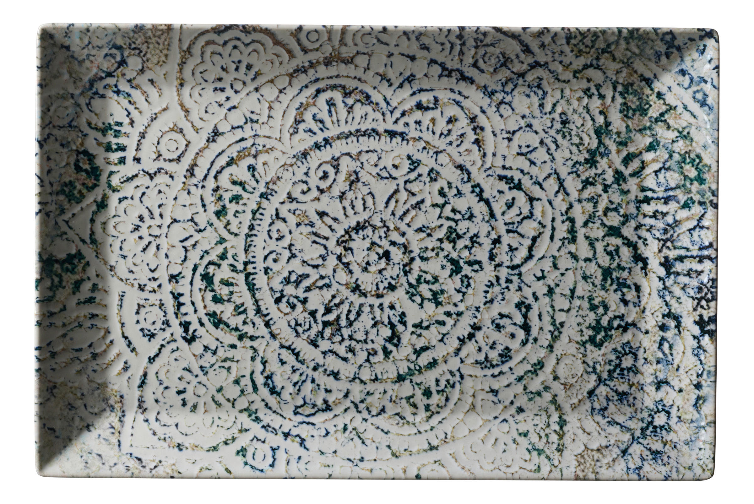 Ritzenhoff Breker Servierplatte Luigi Graublau 20x2.5x30 cm