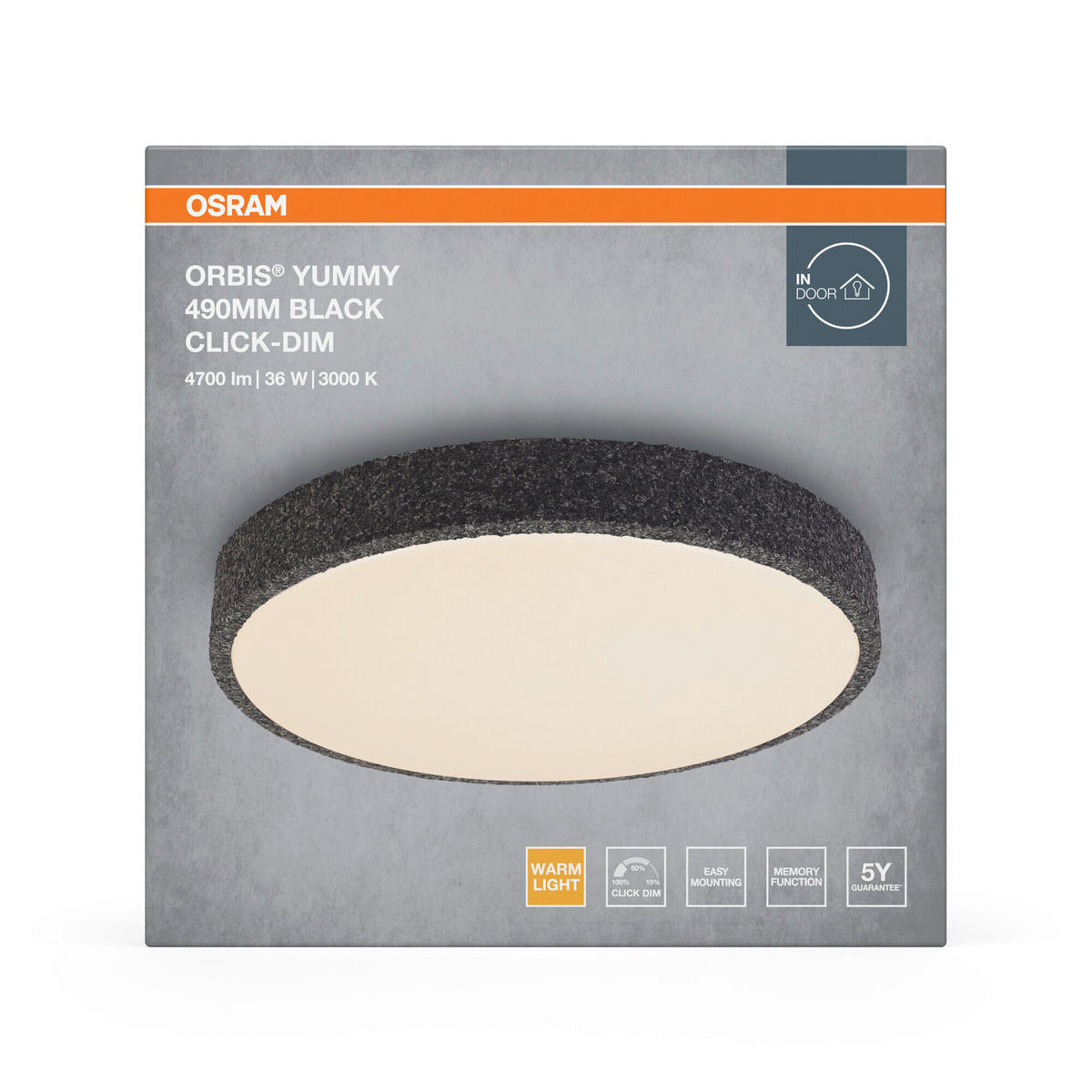 LED-DECKENLEUCHTE 49/7 cm   - Basics, Metall (49/7cm) - Osram