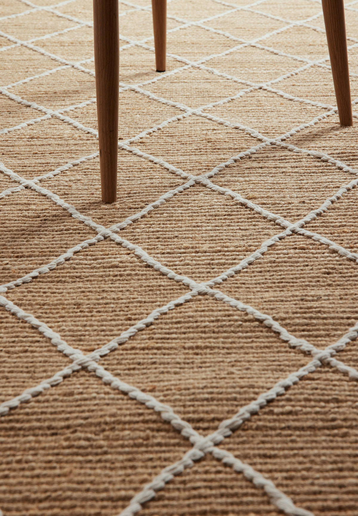 FLACHWEBETEPPICH 200/300 cm Kunu Weiß, Sandfarben  - Sandfarben/Weiß, Basics, Textil (200/300cm)