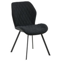 STUHL-SET 2 Stück  in Stahl Textilgeflecht  - Schwarz, Design, Textil/Metall (50/90/63cm) - Livetastic