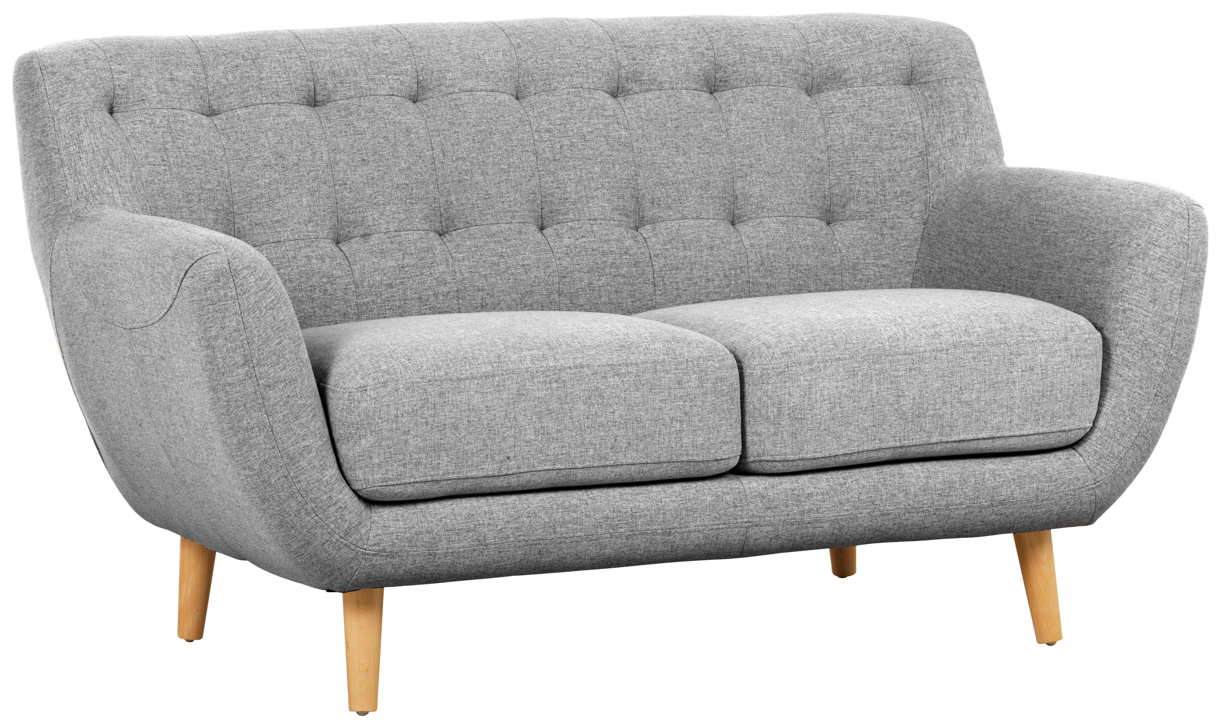 Set canapele in textil gri, gri deschis  - gri deschis/culoare natur, Design, lemn/textil (180/84/82cm) - Niels Andersson
