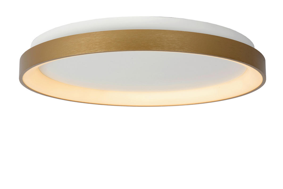 LED-DECKENLEUCHTE  48/6 cm    - Messingfarben/Opal, Design, Kunststoff/Metall (48/6cm) - Lucide