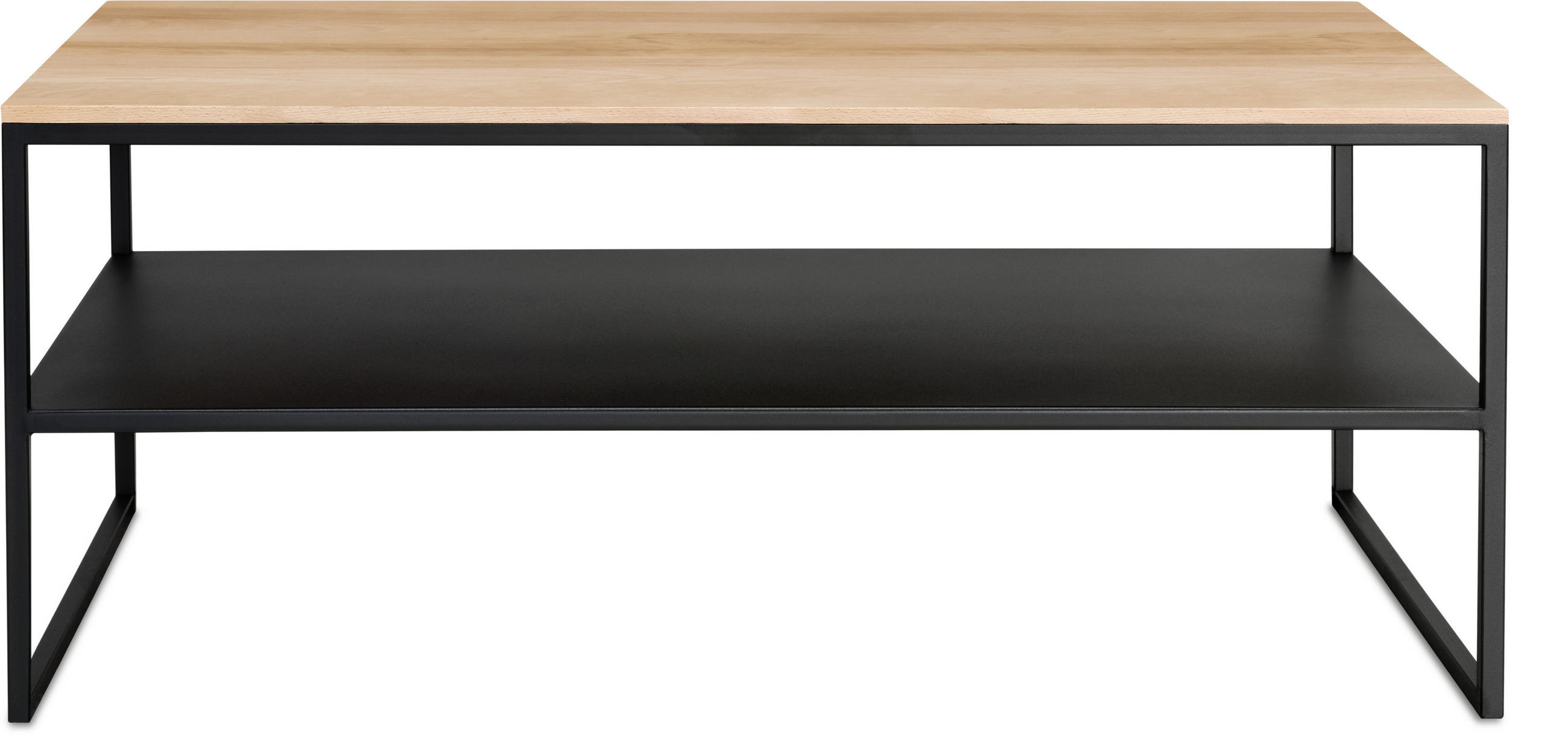 COUCHTISCH 100/60/41 cm rechteckig Schwarz, Buchefarben  - Buchefarben/Schwarz, Design, Holz/Metall (100/60/41cm) - Johann Jakob