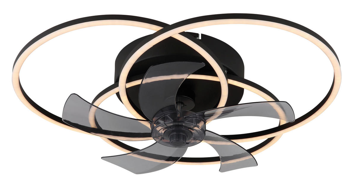 DECKENVENTILATOR  58/17,5 cm    - Weiss/Hellgrau, Design, Kunststoff/Metall (58/17,5cm) - Globo