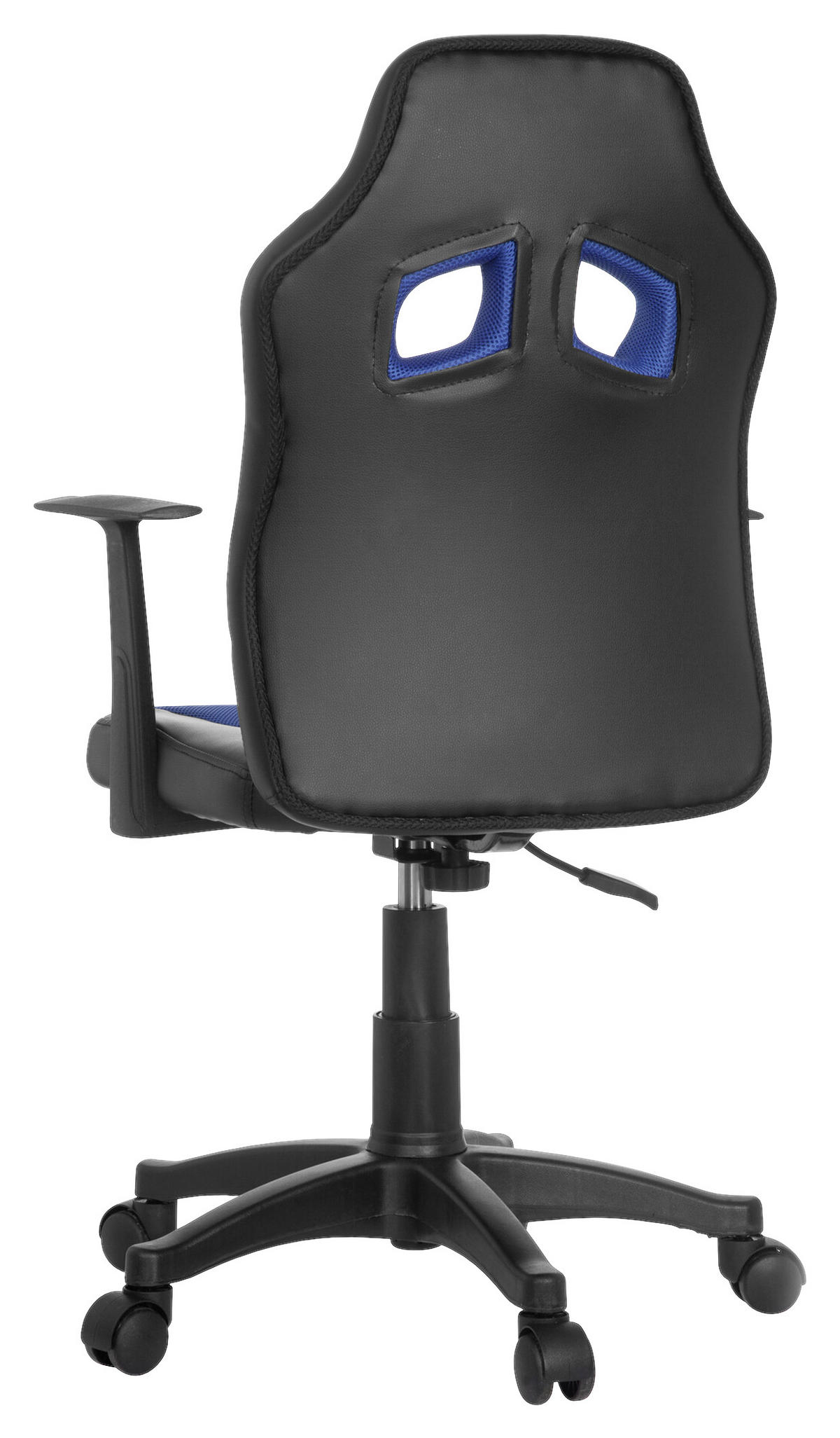 OTOČNÁ ŽIDLE PRO MLÁDEŽ, modrá, černá - modrá/černá, Basics, plast (54/90-100/48cm) - MID.YOU