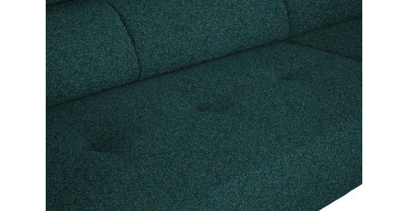 ECKSOFA in Struktur Petrol  280/205 cm  - Petrol/Schwarz, Design, Textil/Metall (280/205cm) - Xora