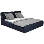 POLSTERBETT Dunkelblau 180/200 cm  - Schwarz/Dunkelblau, Design, Kunststoff/Textil (180/200cm) - Esposa