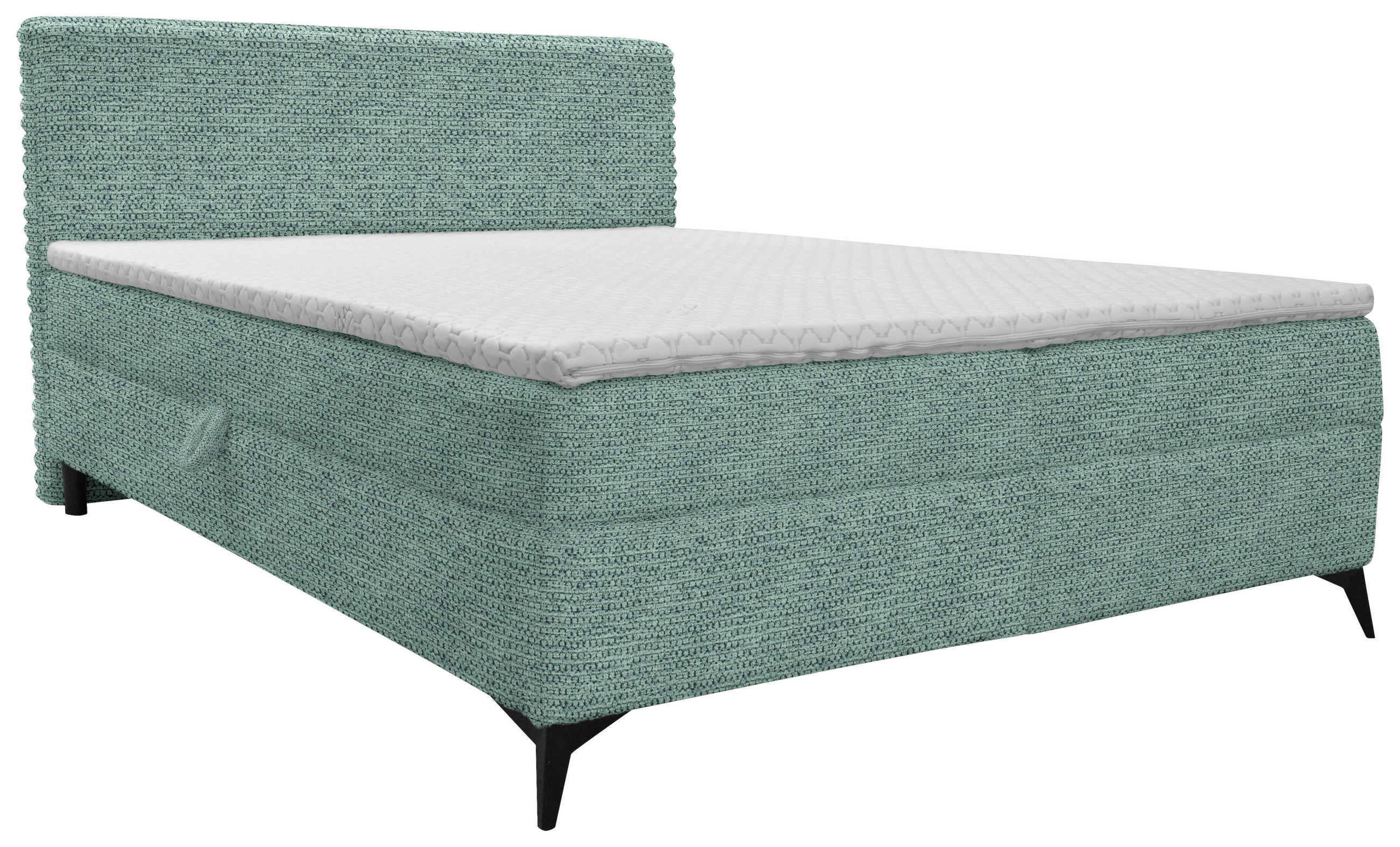 BOXBETT 160/200 cm  in Türkis  - Türkis/Schwarz, Design, Holz/Holzwerkstoff (160/200cm) - Xora