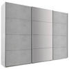 GARDEROB MED SKJUTDÖRRAR 270/210/65 cm 3-dörrar - vit/aluminiumfärg, Design, metall/trämaterial (270/210/65cm) - Carryhome
