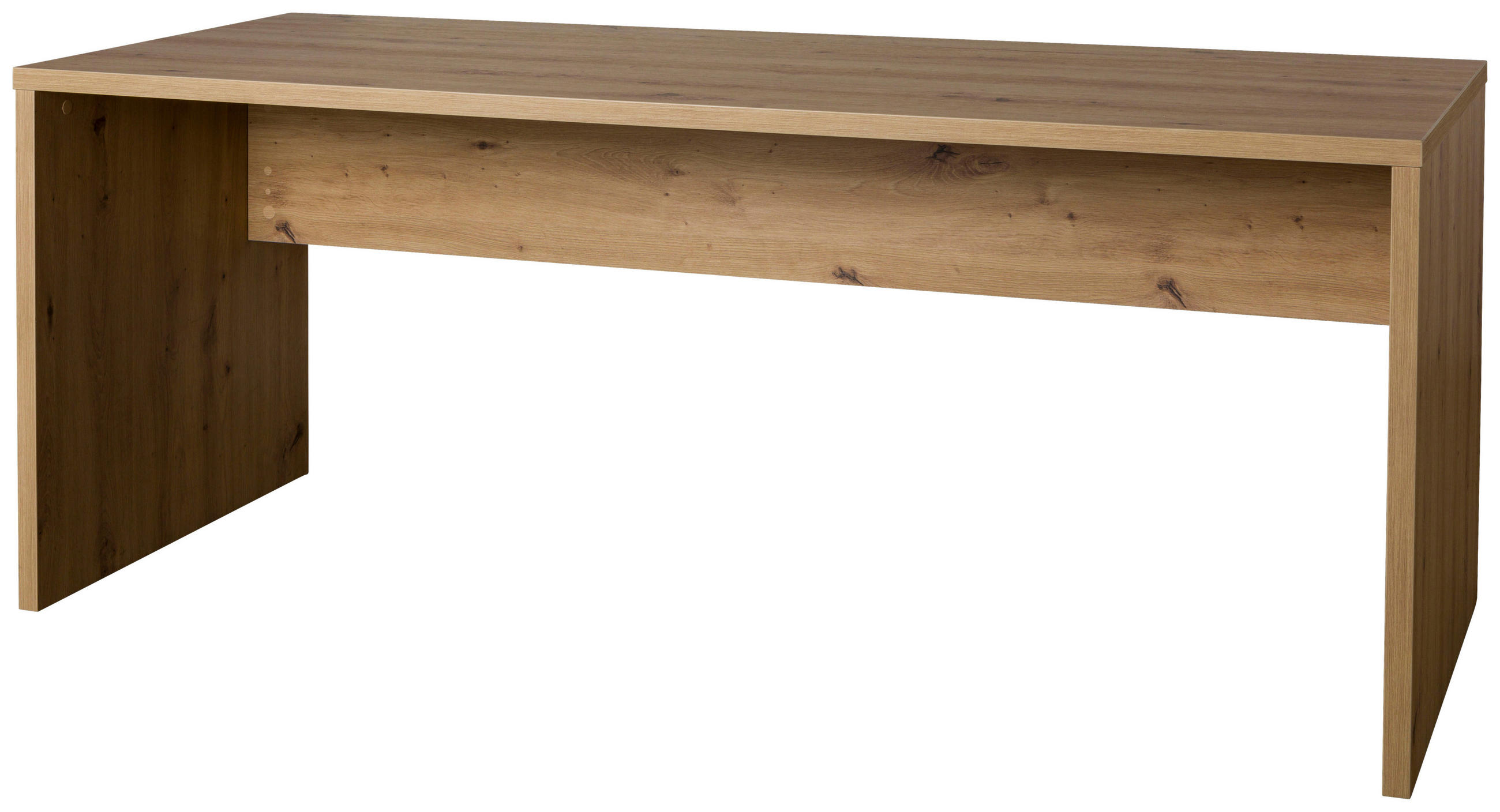 Thumbnail - Carryhome Schreibtisch, Eiche Artisan, Holzwerkstoff, rechteckig, Wange, 69x74x180 cm, ISO 9001, Fsc, Arbeitszimmer, Sch...