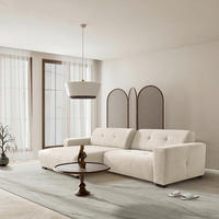 ECKSOFA AUSTIN Beige Flachgewebe Sitztiefenverstellung  - Beige/Schwarz, Design, Kunststoff/Textil (169/286cm) - Livetastic