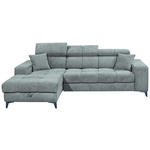 ECKSOFA Hellblau Chenille  - Schwarz/Hellblau, KONVENTIONELL, Kunststoff/Textil (172/268cm) - Carryhome