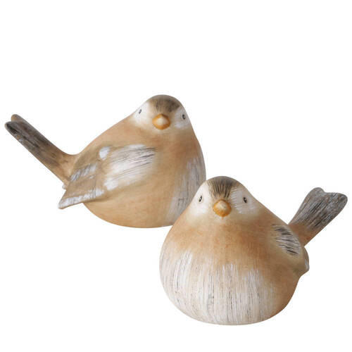 OKRASNA PTICA - rjava, Basics, keramika (13/8/8cm) - Boltze Home