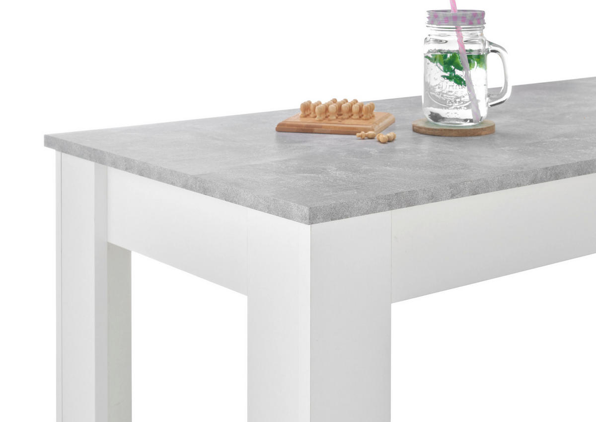 BARTISCH in Holzwerkstoff 115/50/103 cm   - Weiß/Grau, MODERN, Holzwerkstoff (115/50/103cm) - MID.YOU