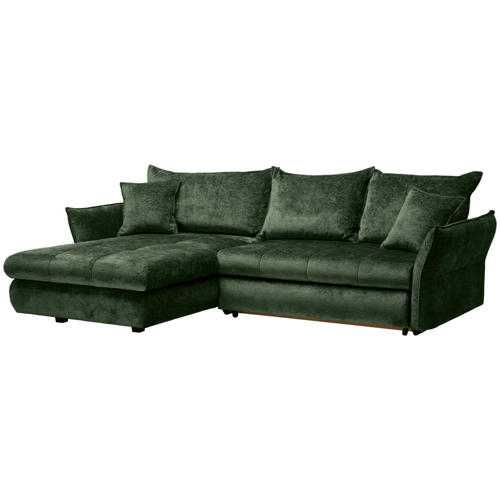 Thumbnail - Stylife Ecksofa, Waldgrün, Textil, 3-Sitzer, Füllung: Schaumstoff, Ottomane links, L-Form, 275x180 cm, Stoffauswahl, sei...