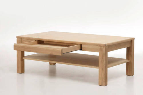 Thumbnail - Livetastic Couchtisch, Eiche, Holz, Holzwerkstoff, Eiche, furniert, teilmassiv, 1 Schubladen, rechteckig, eckig, 42x65x1...