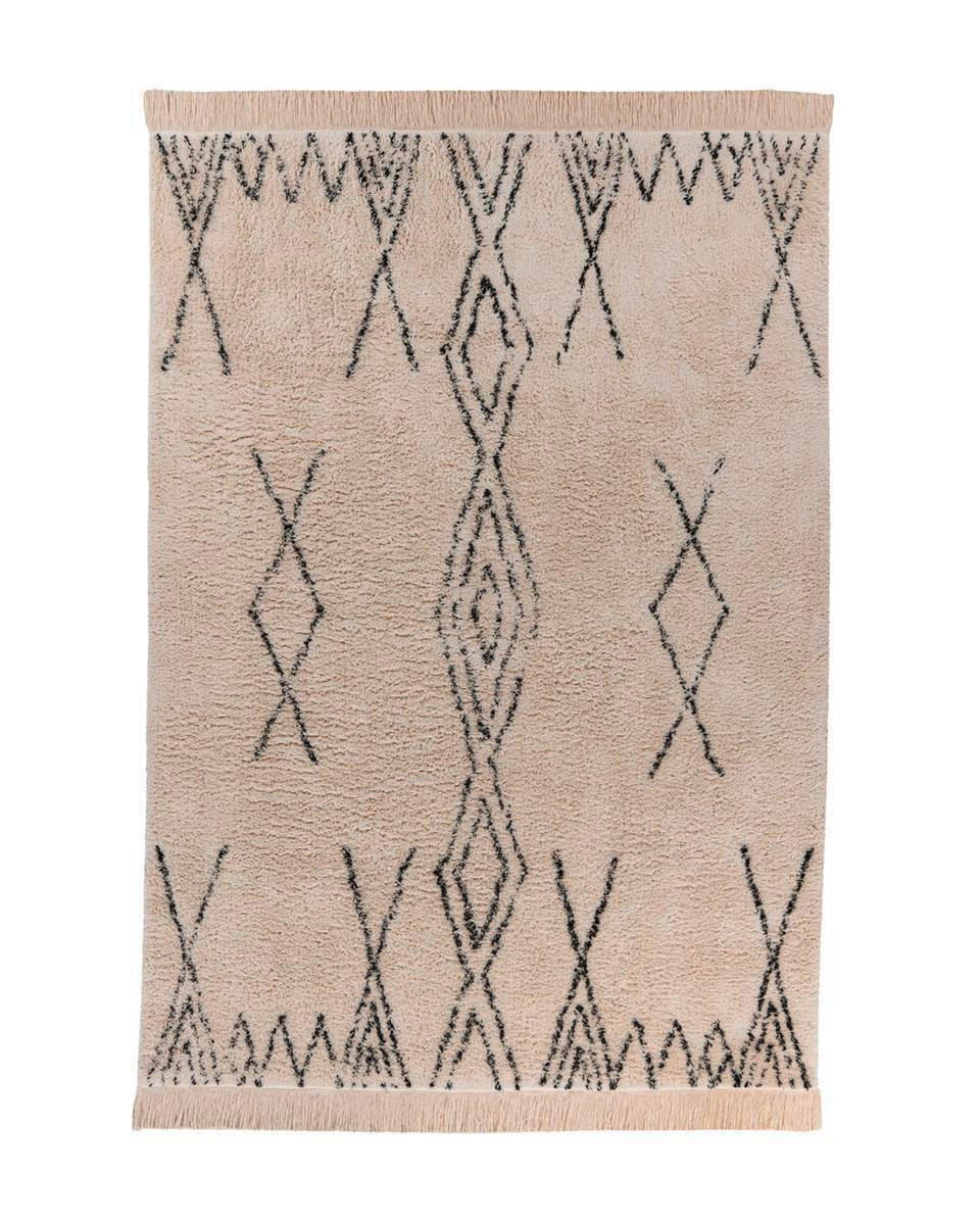 FLACHWEBETEPPICH 120/170 cm Alena Creme, Schwarz  - Creme/Schwarz, Design, Textil (120/170cm) - Novel