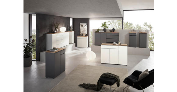 KOMMODE  in 90/102/41 cm  - Eichefarben/Schwarz, Design, Holz/Holzwerkstoff (90/102/41cm) - Dieter Knoll