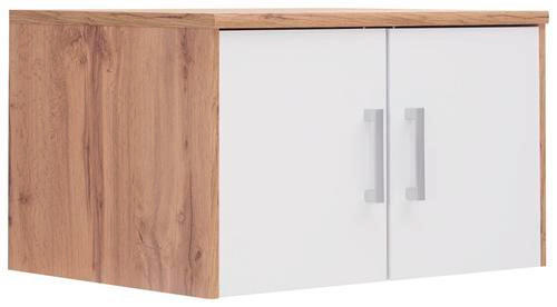 AUFSATZSCHRANK 72/43/54 cm   - Silberfarben/Eiche Wotan, KONVENTIONELL, Holzwerkstoff/Kunststoff (72/43/54cm) - Xora