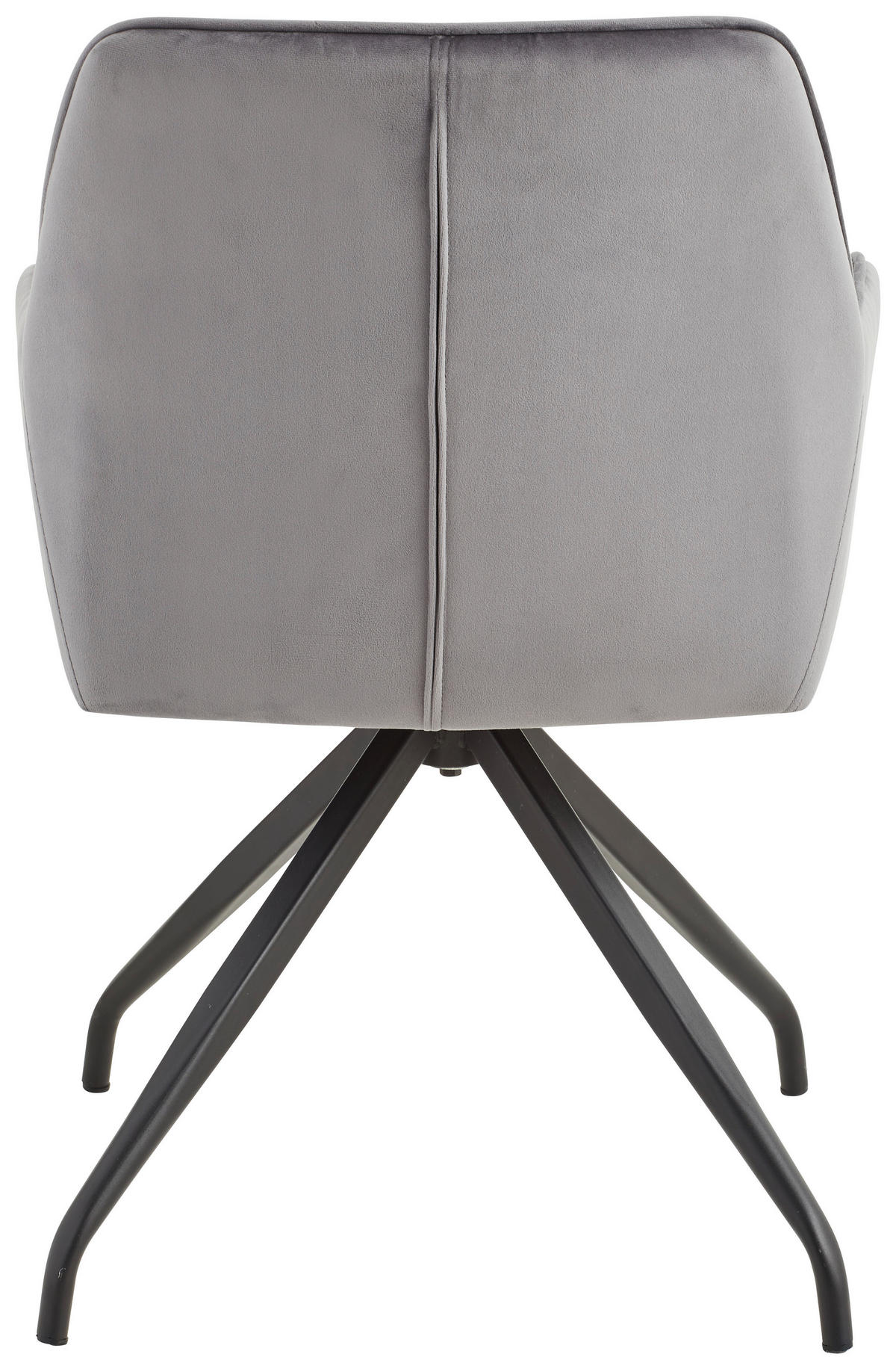 ARMLEHNSTUHL  in Eisen Samt  - Schwarz/Grau, MODERN, Holz/Textil (57/83,5/60cm) - Livetastic