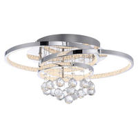 LED-DECKENLEUCHTE Rotazo 45/33/22 cm  - Chromfarben, Design, Glas/Metall (45/33/22cm)