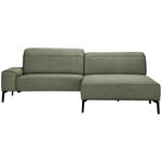 ECKSOFA in Mikrofaser Grün  273/203 cm  - Schwarz/Grün, Design, Textil/Metall (273/203cm) - Johann Jakob