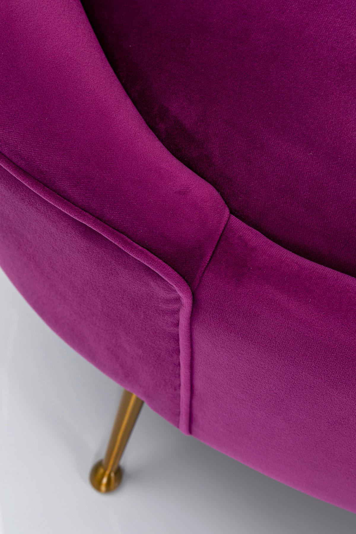3-SITZER-SOFA Samt Lila  - Lila, Design, Textil/Metall (232/83/104cm) - Kare-Design
