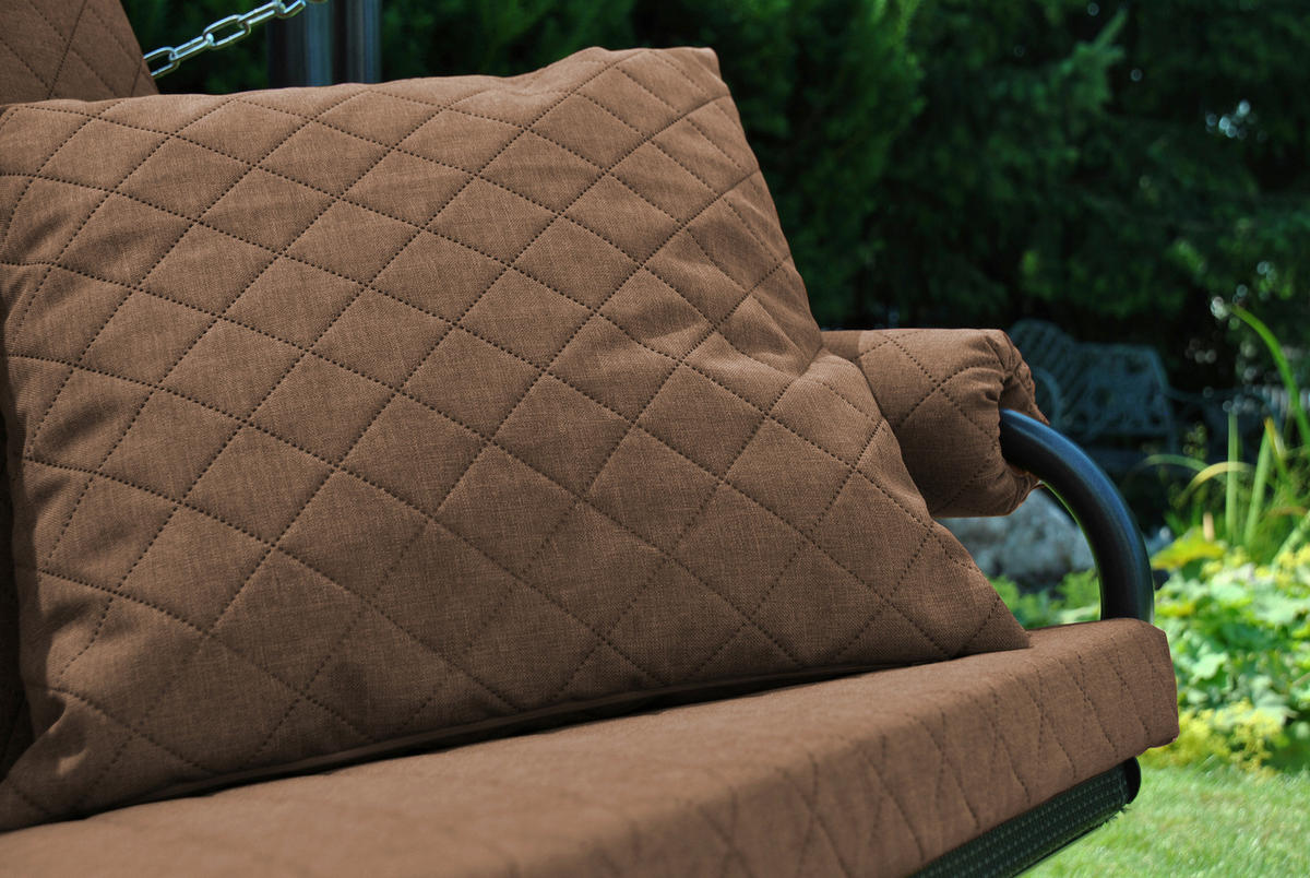 HOLLYWOODSCHAUKEL 210/160/145 cm  - Taupe/Dunkelgrau, Basics, Textil/Metall (210/160/145cm) - Boxxx