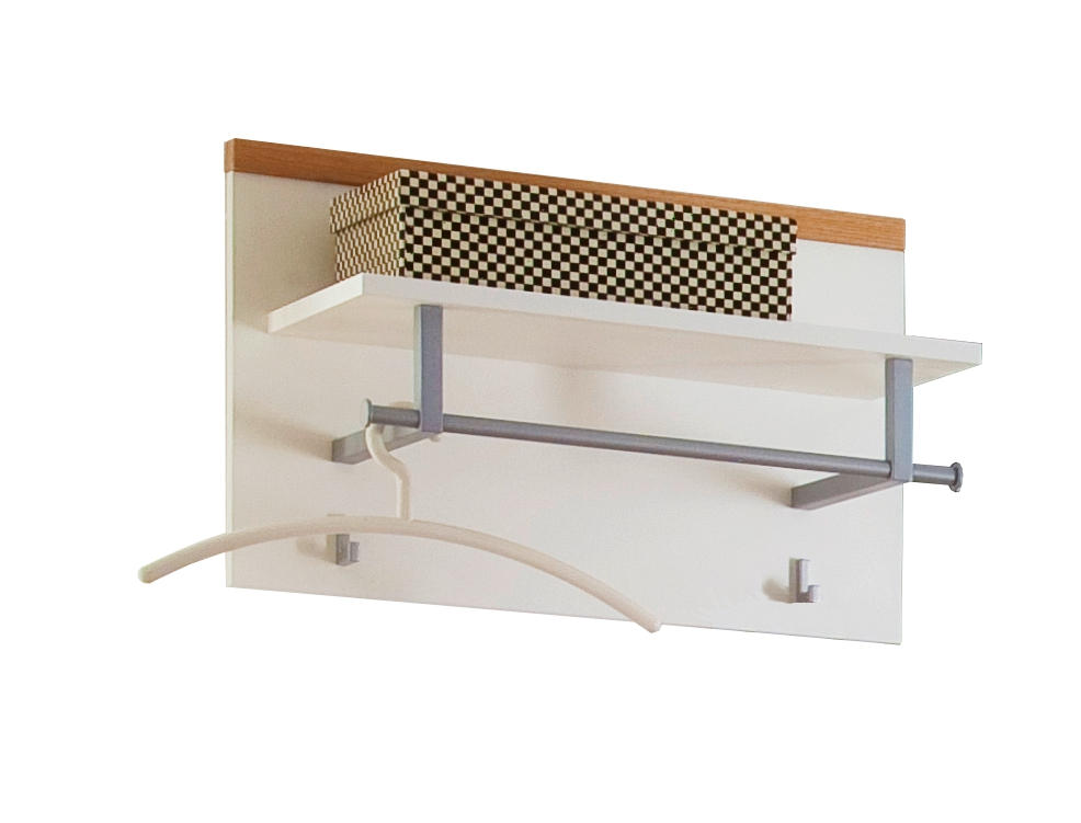GARDEROBENPANEEL  in 60/40/32 cm  - Weiss/Eichefarben, Design, Holz/Holzwerkstoff (60/40/32cm) - Moderano