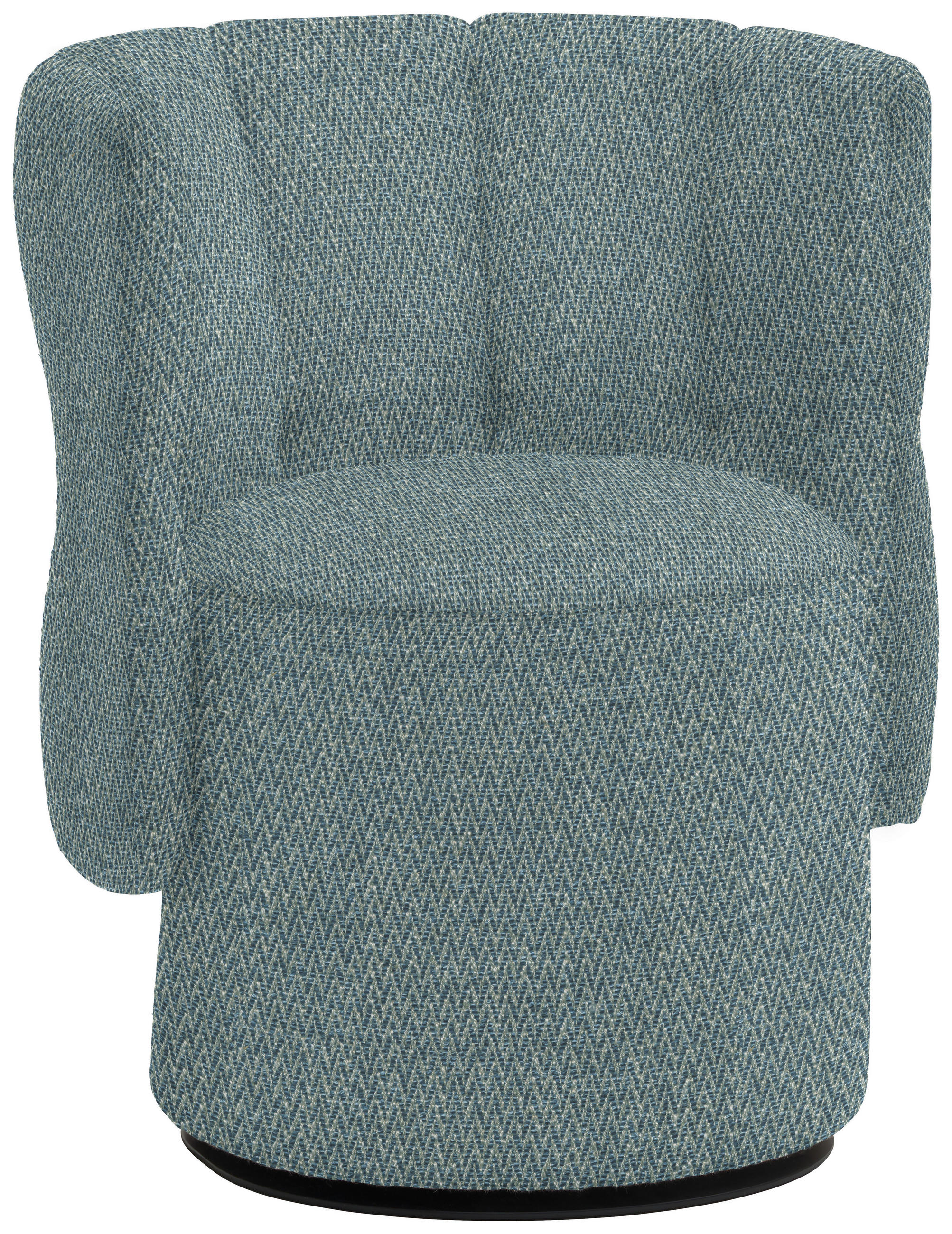 COCKTAILSESSEL in Webstoff Blau  - Blau/Schwarz, Design, Holz/Textil (73/82/62cm) - Emilio Belluti
