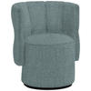 COCKTAILSESSEL in Webstoff Blau  - Blau/Schwarz, Design, Holz/Textil (73/82/62cm) - Emilio Belluti