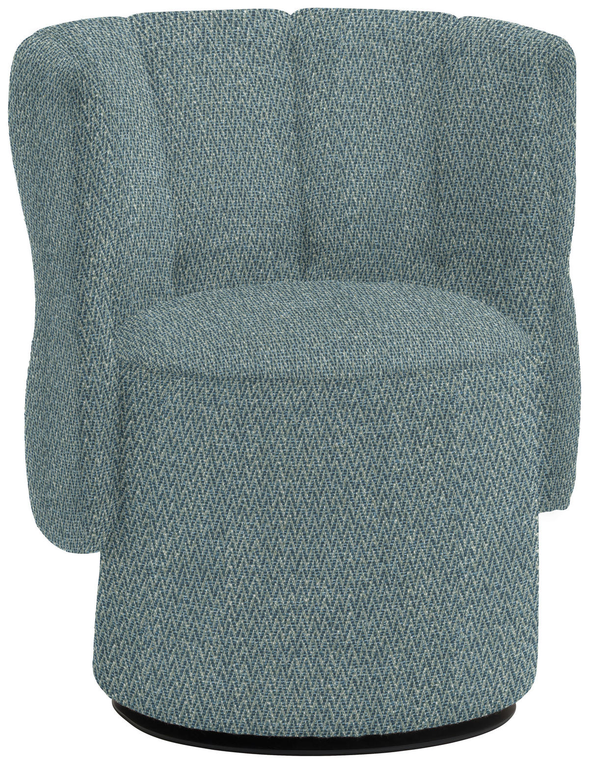 COCKTAILSESSEL in Webstoff Blau  - Blau/Schwarz, Design, Holz/Textil (73/82/62cm) - Emilio Belluti