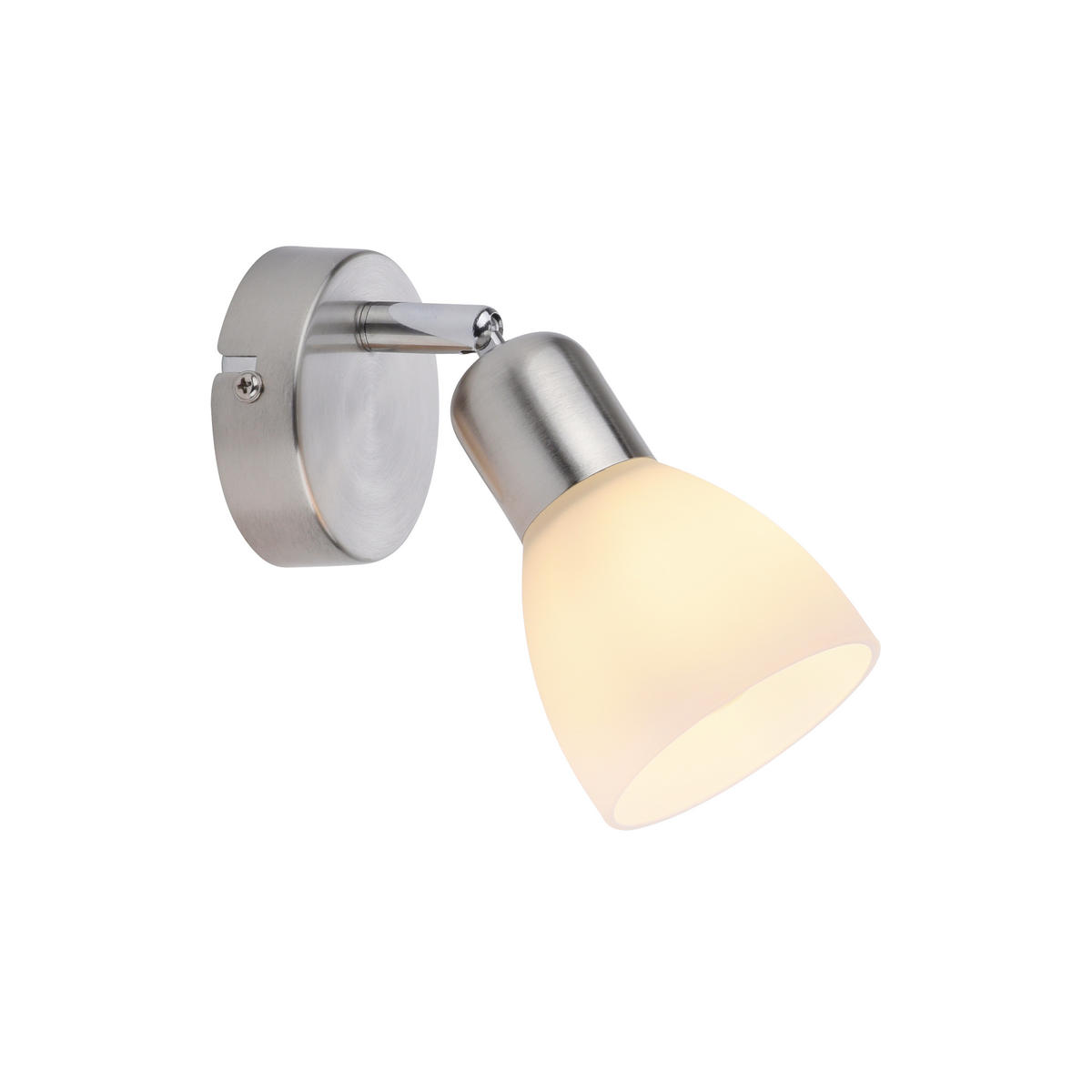 ZIDNA LAMPA - boja nerđajućeg čelika, Osnovno, staklo/metal (17,5/14,5/18cm)