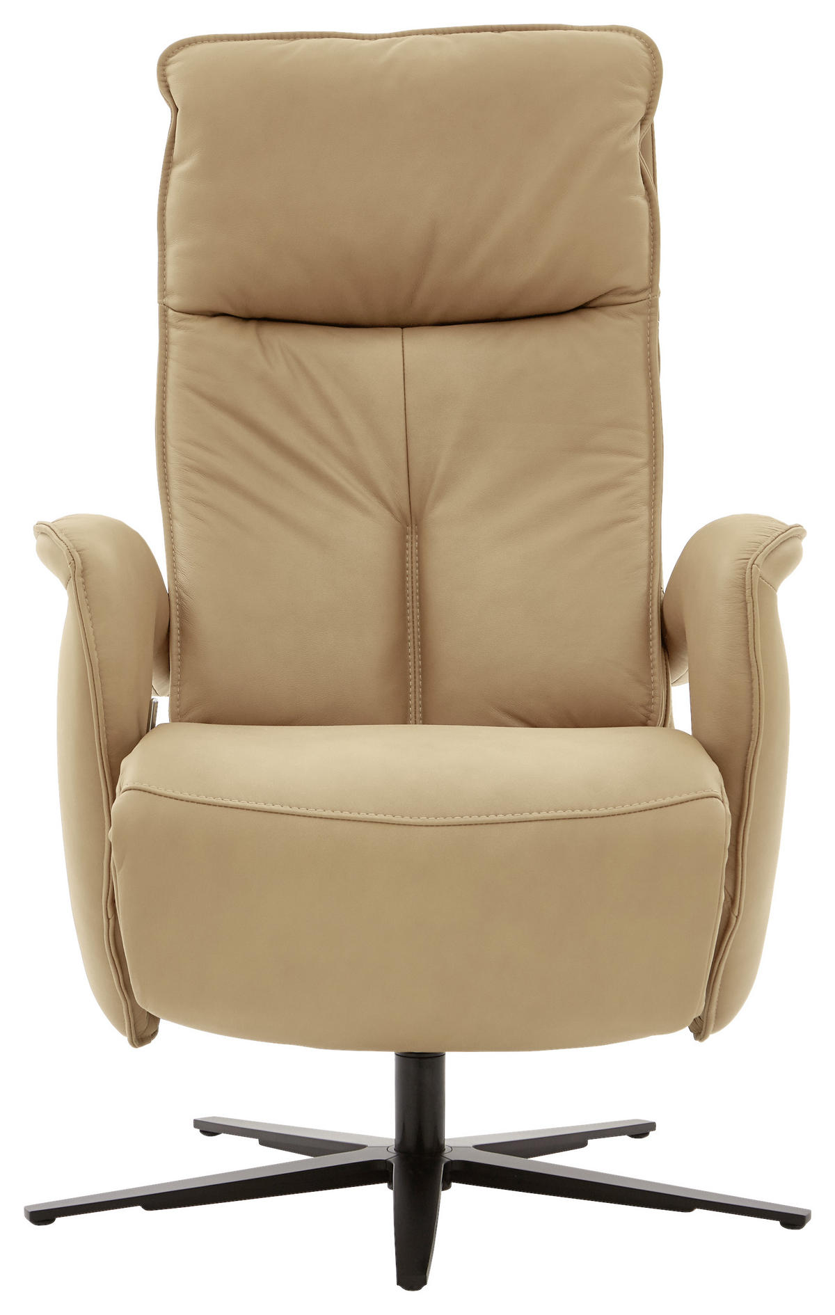 RELAXSESSEL in Leder Dunkelgelb  - Dunkelgelb/Schwarz, Design, Leder/Metall (77/110/87cm) - Valdera