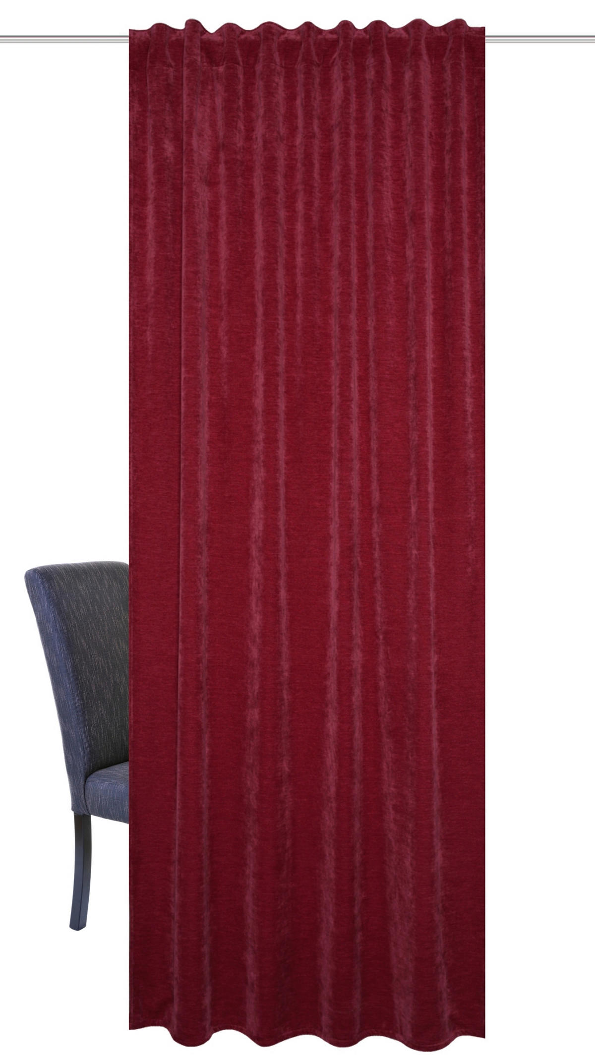 HOTOVÝ ZÁVĚS, neprůsvitné, 135/265 cm - bordeaux, Basics, textil (135/265cm) - Schmidt W. Gmbh