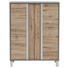 MIDISCHRANK 77,5/103,5/33,5 cm - Eichefarben/Silberfarben, Design, Holzwerkstoff/Metall (77,5/103,5/33,5cm) - Stylife MIDISCHRANK 77,5/103,5/33,5 cm - Eichefarben/Silberfarben, Design, Holzwerkstoff/Metall (77,5/103,5/33,5cm) - Stylife