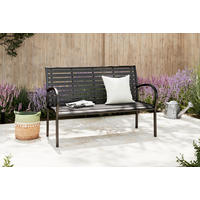 GARTENBANK 125/81/60 cm  in Schwarz  - Schwarz, MODERN, Kunststoff/Metall (125/81/60cm) - Ambia Garden