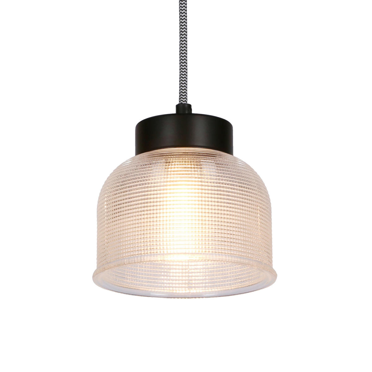 PENDELLEUCHTE 14.5/14.5/90 cm  - Transparent/Schwarz, Design, Glas/Metall (14.5/14.5/90cm)