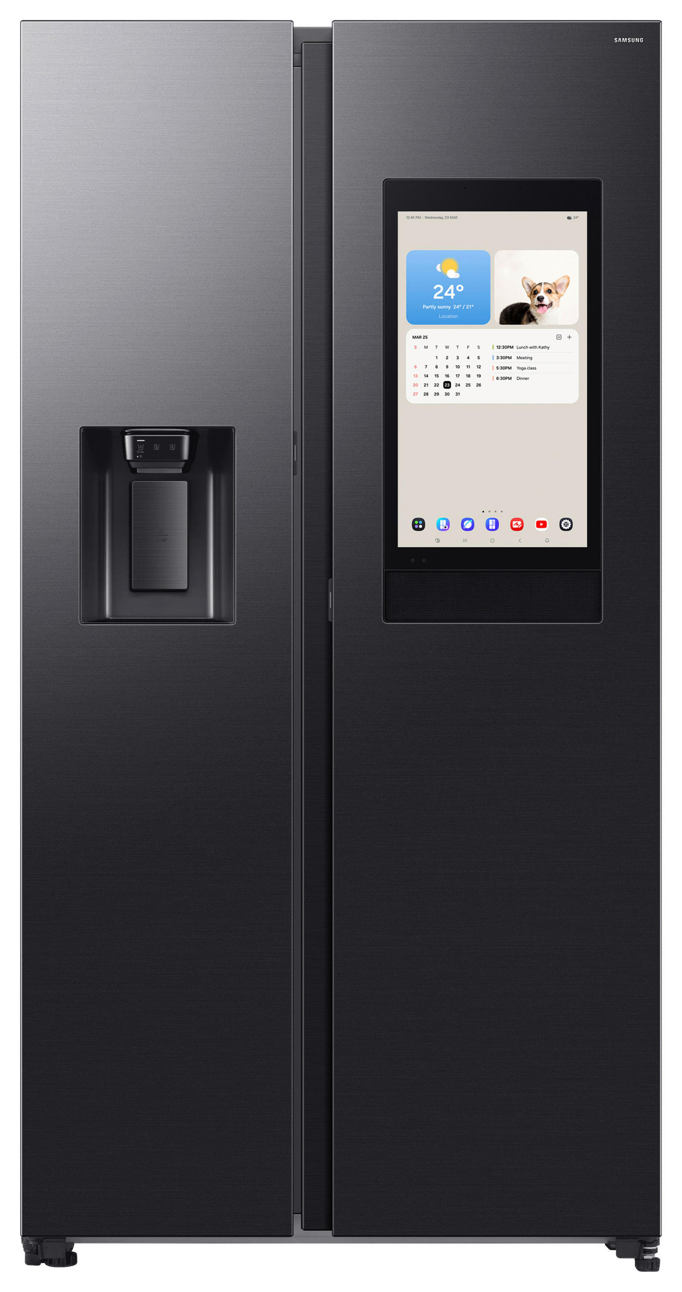 SIDE-BY-SIDE 91,2/178/72,6 cm RS90F67BEFEF  - Schwarz, Basics, Glas/Kunststoff (91,2/178/72,6cm) - Samsung