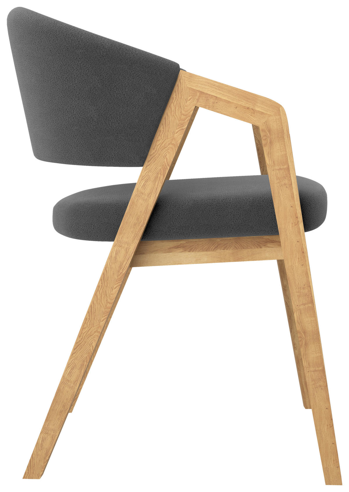 ARMLEHNSTUHL  in Mikrofaser  - Hellgrau, KONVENTIONELL, Holz/Textil (59/81/60cm) - Carryhome